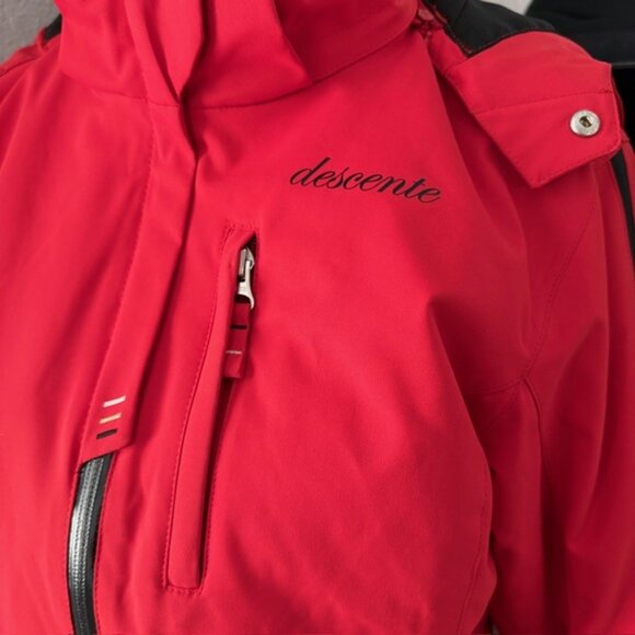 DESCENTE Mila Insulated Ski Snowboard Red Jacket Sz S/8 - Picture 8 of 16